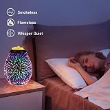 Bobolyn Electric Wax Melts Burner with 3D Fireworks LED Colors, Glass Warmer view 2