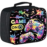 Vorruil Lunch Box Kids, Insulated Gamer Lunch Box for Kids Teen Boys Girls with Zippered Pocket, Reusable Portable Toddler Game Lunch Bag, Keep Food Fresh Lunchbag for Office Work Travel Picnic
