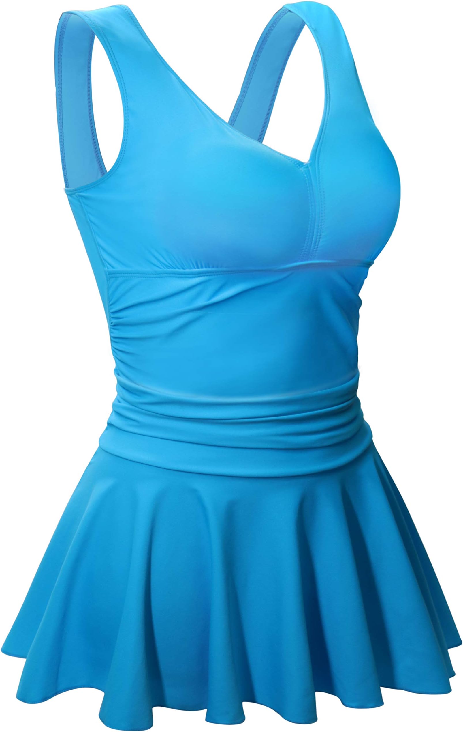 AONTUS Women's One Piece Plus Size Swimsuits Tummy Control Swimwear Bathing Suits