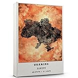 Ukraine country Map Poster, Ukraine Country road