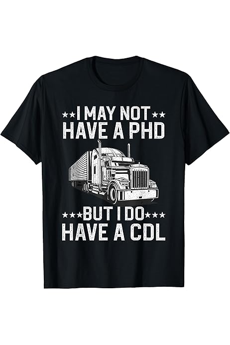 Amazon.com: Funny Semi Truck Driver I´m into fitness Trucker T 