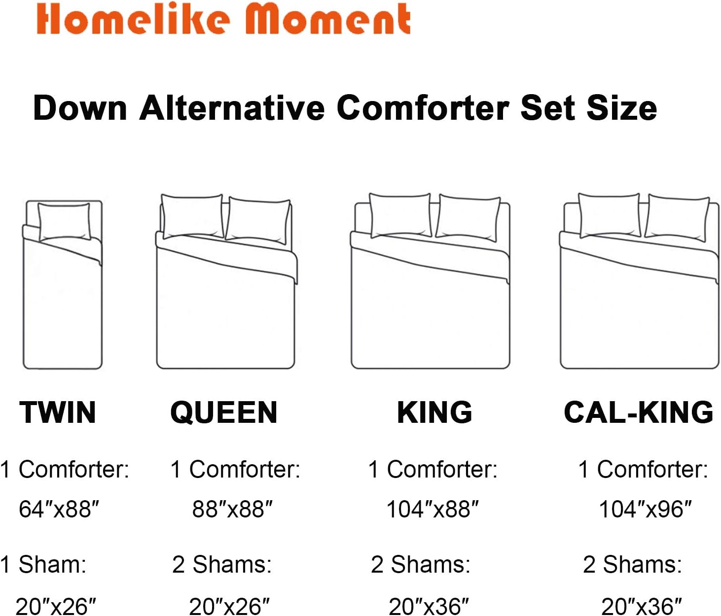 Homelike Moment Lightweight Comforter Set California King Reversible All Season Down Alternative Bed Comforter Set Summer Blanket 3 Piece - 1 Comforter 2 Pillow Shams Cal King Size Brown / Beige: Kitchen & Dining