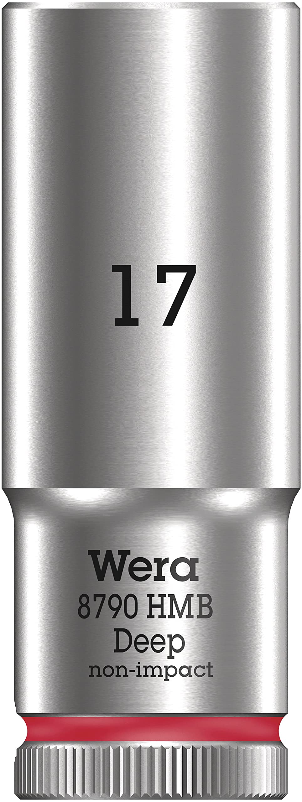 Wera 05004539001 8790 HMB Deep Socket, Red, 17.0 mm