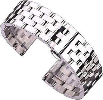 Brazalete De Metal Sólido Watchabnds Plata Negro Rosa Dorado ...