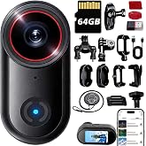 JYSECURE 4k Sports Camera,Body Cameras with Audio and Video Recording,64GB | Wearable Thumb Action Body Cam, WIFI Pov Camera with Magnetic Back Clip, Camcorder for Cycling,Travel,Pet,Vlogging