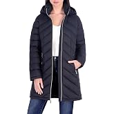 Michael Kors Women's Long Lightweight Packable Puffer Jacket With Hood