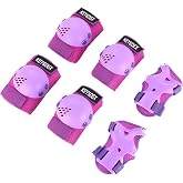KEYSDEX Kids Skate Protective Gear Set for 3-15 Years | Knee Elbow Wrist Pads, Skate &amp; Skateboarding, Roller Skating, Cycling, BMX Bike, Inline Skating, Scooter, Outdoor Sports