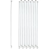 Eisco Borosilicate Glass Stirring Rods, Spade &amp; Button Ends, 7.9", 10 Pack | 10 Rods Cover Multiple Lab, Classroom &amp; Home Stations, Spade &amp; Button Ends for Stirring &amp; Scooping, Borosilicate 3.3 Glass