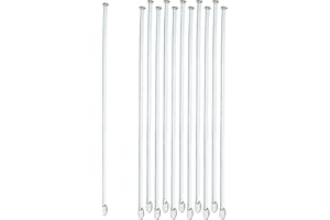 EISCO 10PK Glass Stirring Rods, 7.9" - Spade & Button Ends, 6mm Diameter - Excellent for Laboratory or Home Use - Borosilicat