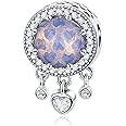 Birthstone Charm Fit Pandora Charms Bracelet and Necklace Gifts for Women Sparkling Birthstones Zircon Paved