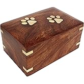 Indian Glance Rosewood Pet Urn Box - Peaceful Pet Memorial Keepsake Urn for Dogs,Cats (X-Small : 5" x 3" x 2" - 15lbs or 5kg)