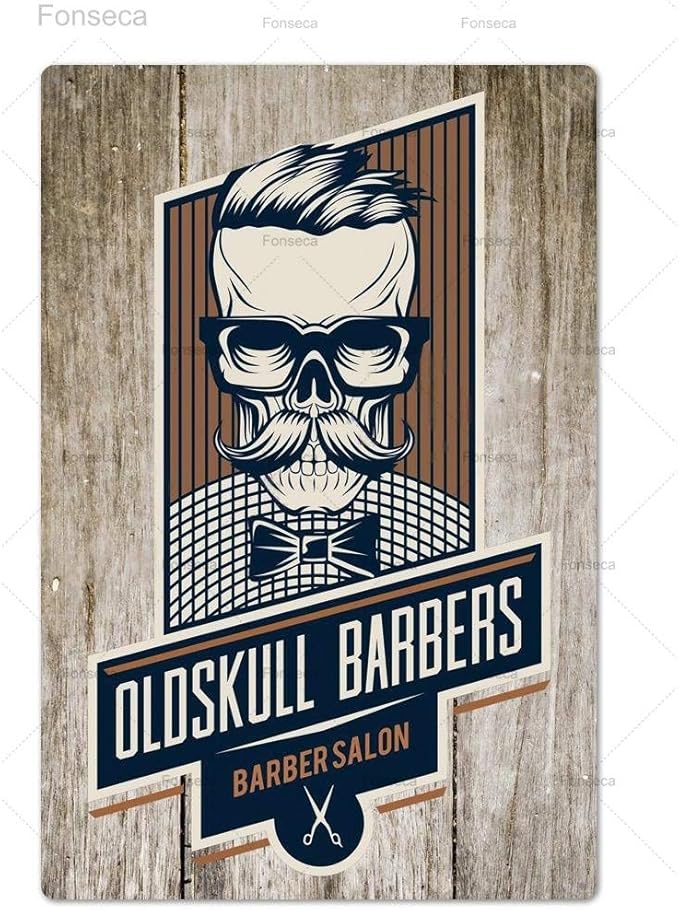 Guangzhouf Barber Tin Sign Plaque Vintage