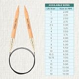 KnitPro Basix Beech Fixed Circular Needles 32in 15mm view 4