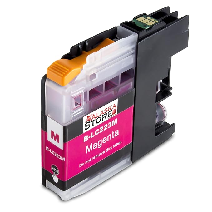 Alaskaprint Druckerpatrone Kompatibel für Brother LC223 LC-223 LC 223 Xl LC 225 LC 227 Magenta Rot für Brother MFC-J4420DW MF