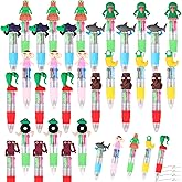 CZWZ 30Pcs Mini Multicolor Pens in One 4-in-1 Cute Pens Bulk, Ballpoint Pen for Birthdays and Parties, Fun Gifts Assorted Ink Kawaii Pen