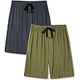 BAMBOO COOL Men's Pajama bottoms Lounge Sleep Shorts Soft Comfortable Breathable Pajamas Shorts with Pockets 2 Pack