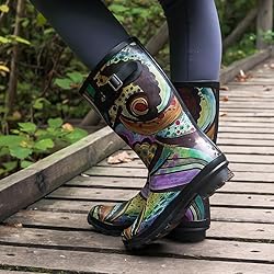NORTY Waterproof Rain Boots for Women Size 6, Mid