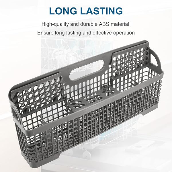 AMI PARTS 8531233 WP8562043 UNIVERSAL DISHWASHER SILVERWARE BASKET REPLACEMENT FIT FOR WHIRLPOOL KITCHENAID DISHWASHER UTENSIL RACK BASKET, REPLACES 8531233,8562043, WP8531233VP