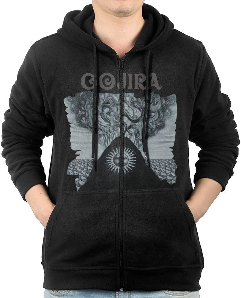 GGDDAA Mens Gojira Magma Cover Hip-Hop Classic Hoodie Hoodies Leisure Style Black