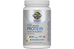 Garden of Life Sport Organic Plant Based Protein, Vanilla, 806g. Formulated with pea protein to help your body recover faster