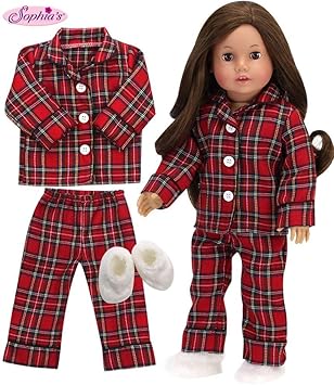 18 inch doll pajama set