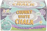 Craft Planet Chunky Chalk White Pack of 40 for Kids Art & Crafts