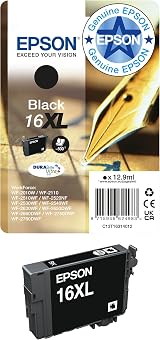 Epson 16XL Black Pen Crossword High Yield DURABrite Ultra Ink Cartridge