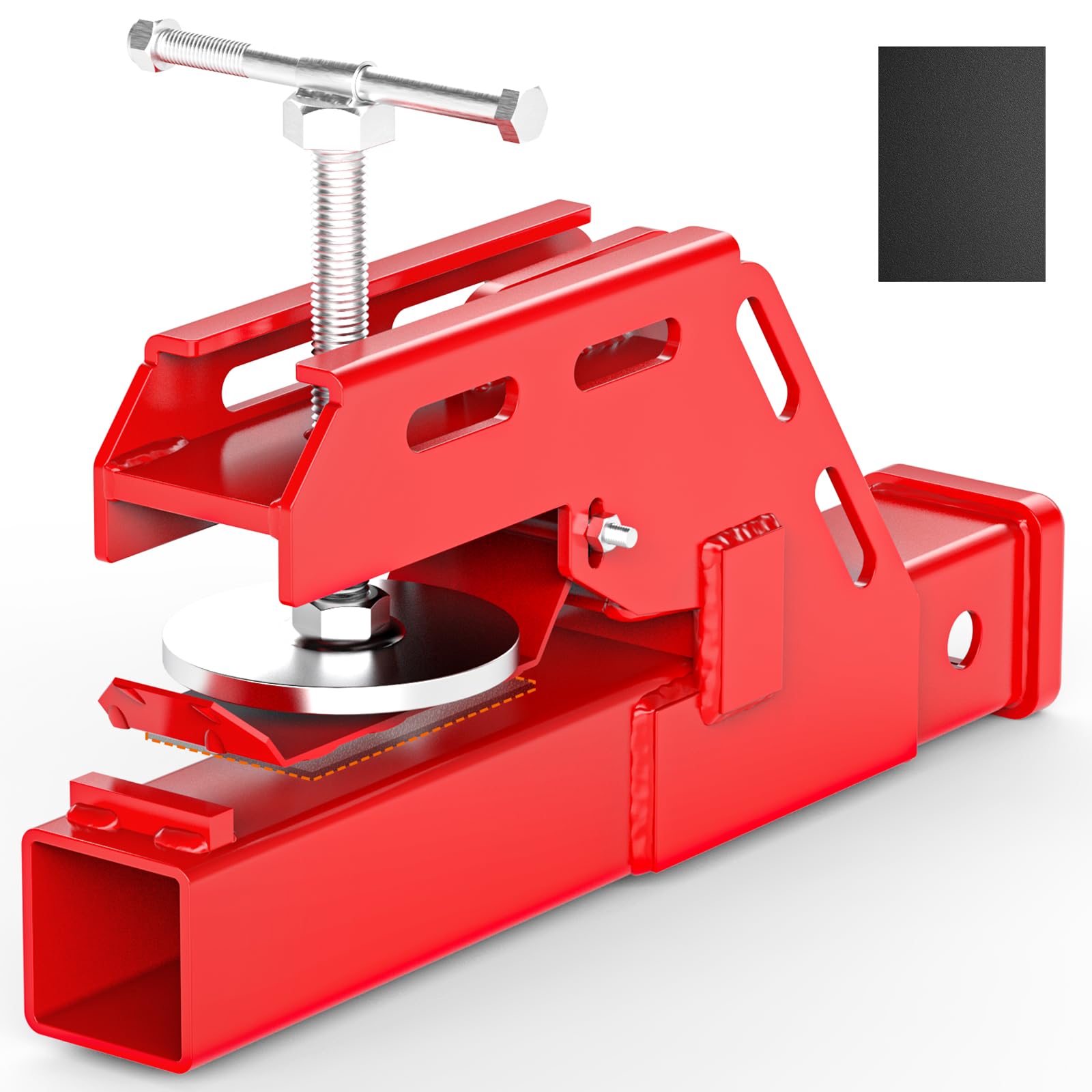 Photo 1 of 2025 New Upgraded Tractor Bucket Hitch Receiver With Non-Slip Pad, Clamp on Trailer 2" Ball Mount Adapter, Red Attachment for Tractor