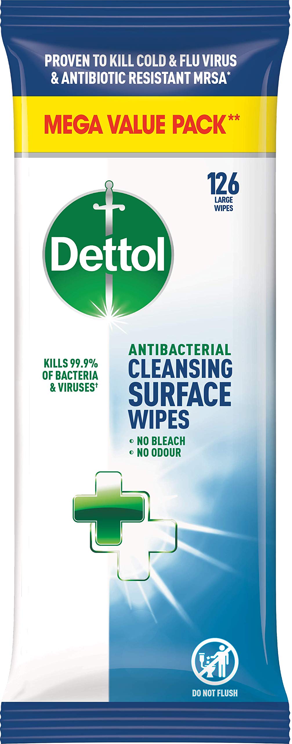 Dettol Antibacterial Surface Cleaning Wipes (Pack of 126) - FT011