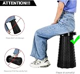 LUXJET Portable Folding Stool 180kg Load Adjustable 6-46cm Black view 8