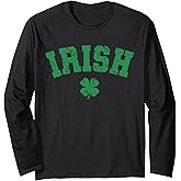 Irish, Men Women Kids, Girls, Shamrock, St. Patrick's Day Long Sleeve T-Shirt