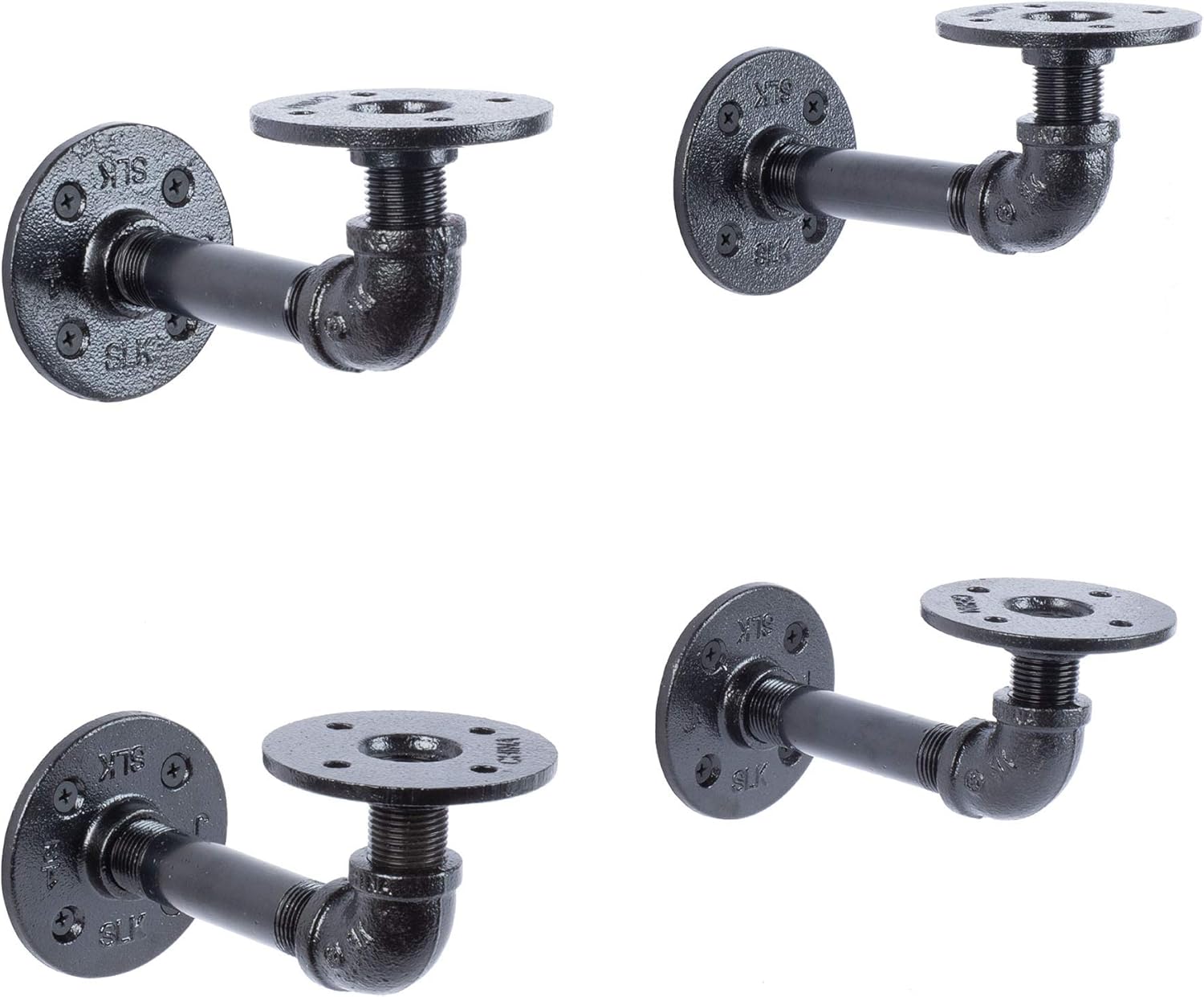 Electroplated Industrial Pipe Double Flange Brackets by