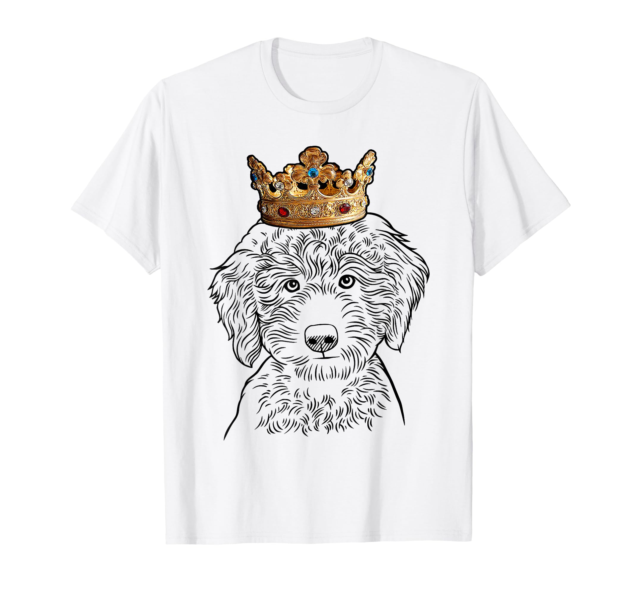 Labradoodle Dog Wearing Crown T-Shirt