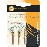 MANUSCRIPT Carded Nib Set, Copperplate, 3 Nibs | Crown, Point and Shorthand nib trio for Copperplate and Spencerian script. British made. Dip pen calligraphy.