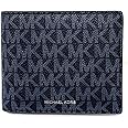 Michael Kors Men's Leather Cooper Billfold Wallet with Passcase, Card Slot (Admiral Blue)