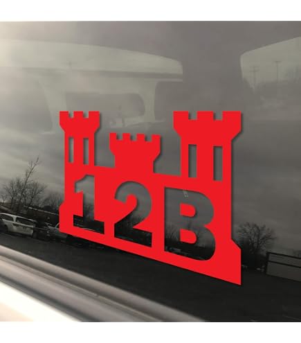 U.S. Marine Corps MOS 1371 Combat Engineer Decal 2-Pack - Desert Tan - Officially Licensed