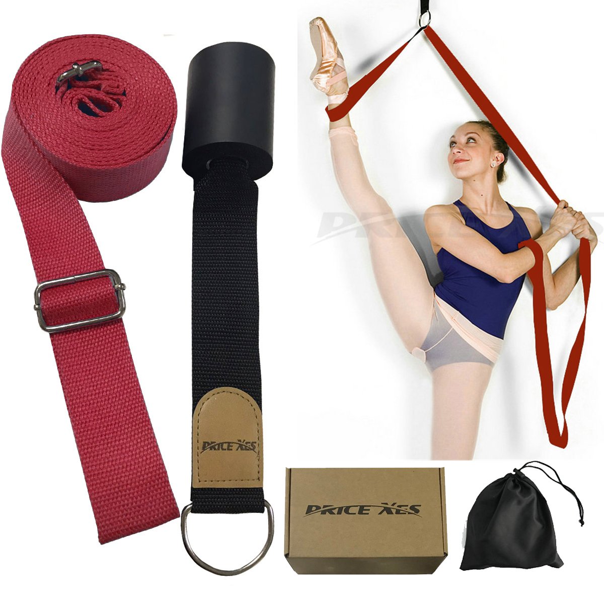 Leg Stretcher, Get More Flexible With The Door Flexibility Trainer, Premium stretching equipment for ballet, dance, gymnastics, taekwondo & MMA. Your own portable stretch machine! – INPAY (Red)