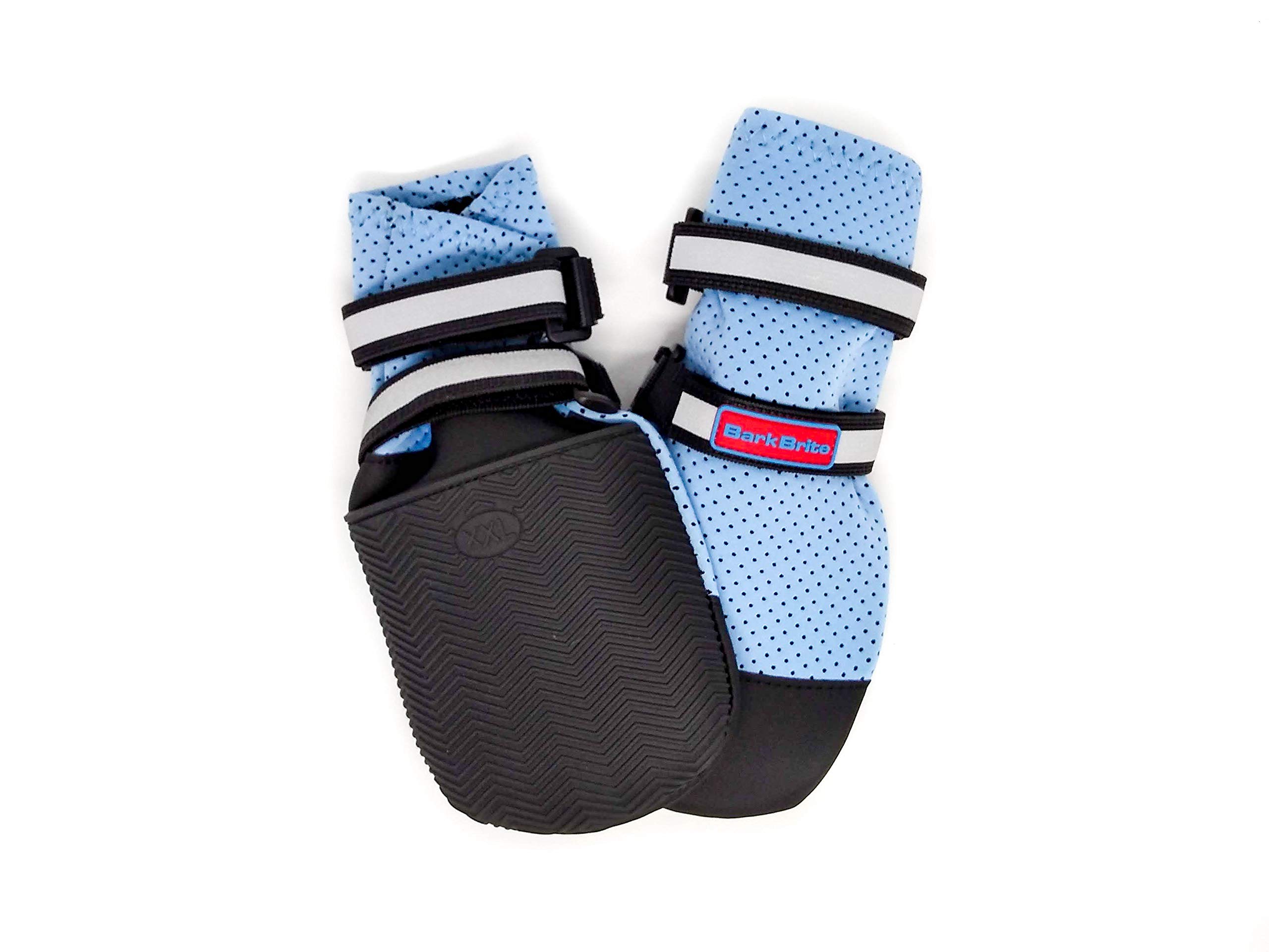 Bark Brite Lightweight Neoprene Paw Protector Dog Boots Designed for Comfort and Breathability in 5 Sizes (Blue XXL)
