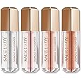 4 Colors Face Highlighters Makeup Cream Kit, Liquid Natural Glow Illuminator Make Up for Eye Face Body Brightener Bronzer Hig