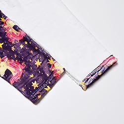 Jxstar Plush Fleece Pajamas for Girls Star Unicorn