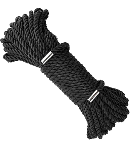 2 Pack All Purpose 32 Feet 8mm(1/3inch) Diameter Soft Silk Rope Solid Braided Twisted Ropes,10m Durable And Strong All Purpose Twine Cord Rope String Thread Cord (Dark And Light Pink