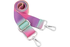 ZOOEASS Silvery Buckles Wide Shoulder Strap Adjustable Replacement Belt Crossbody Canvas Bag Handbag