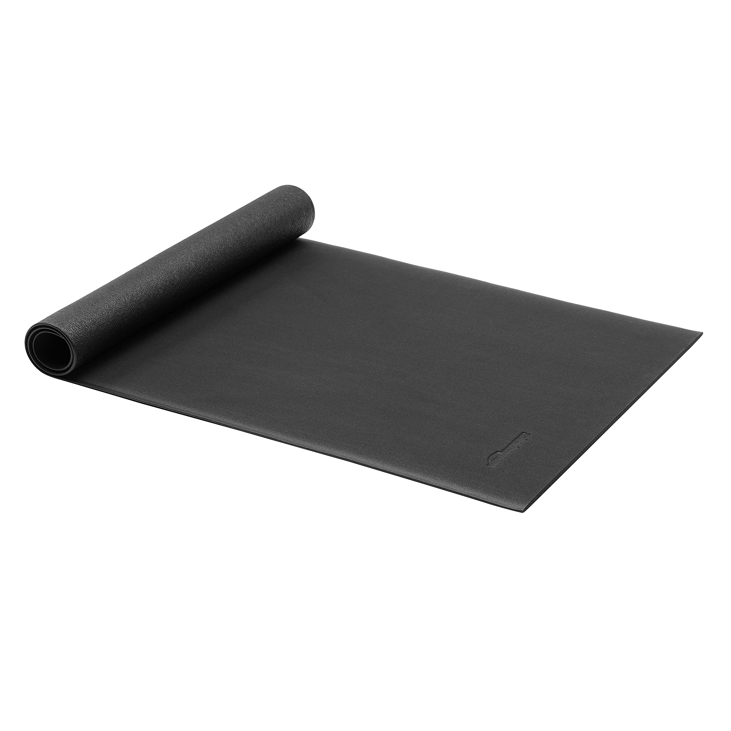 Photo 1 of Amazon Basics Treadmill Mat and Exercise Equipment Floor Protector, 2.5 Feet x 6.0 Feet, Black