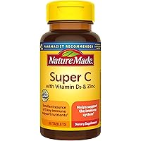 Nature Made Super C Immune Complex, 60 Tablets, Including Vitamin C, Vitamin A, Vitamin E, Vitamin D3, and Zinc…
