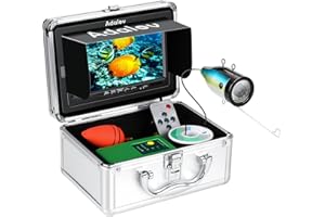 AdaLov Underwater Fishing Camera, [with DVR Recording] Ice Fishing Camera Underwater, 7" LCD Monitor Fish Finder Waterproof 1080p Fishing Camera 15pcs Infrared Lights for Lake, Boat, Ice Fishing