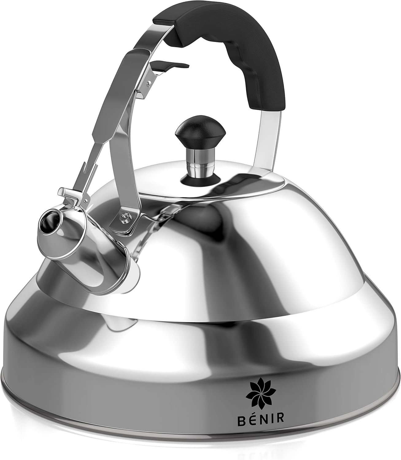 Benir Tea Kettle -2.75 Quart Stainless Steel Whistling Tea Pot for Stove Top