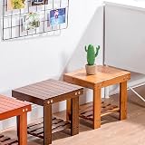 Malloom Bamboo 2-Tier Bedside Step Stool with Storage - Portable & Sturdy view 2