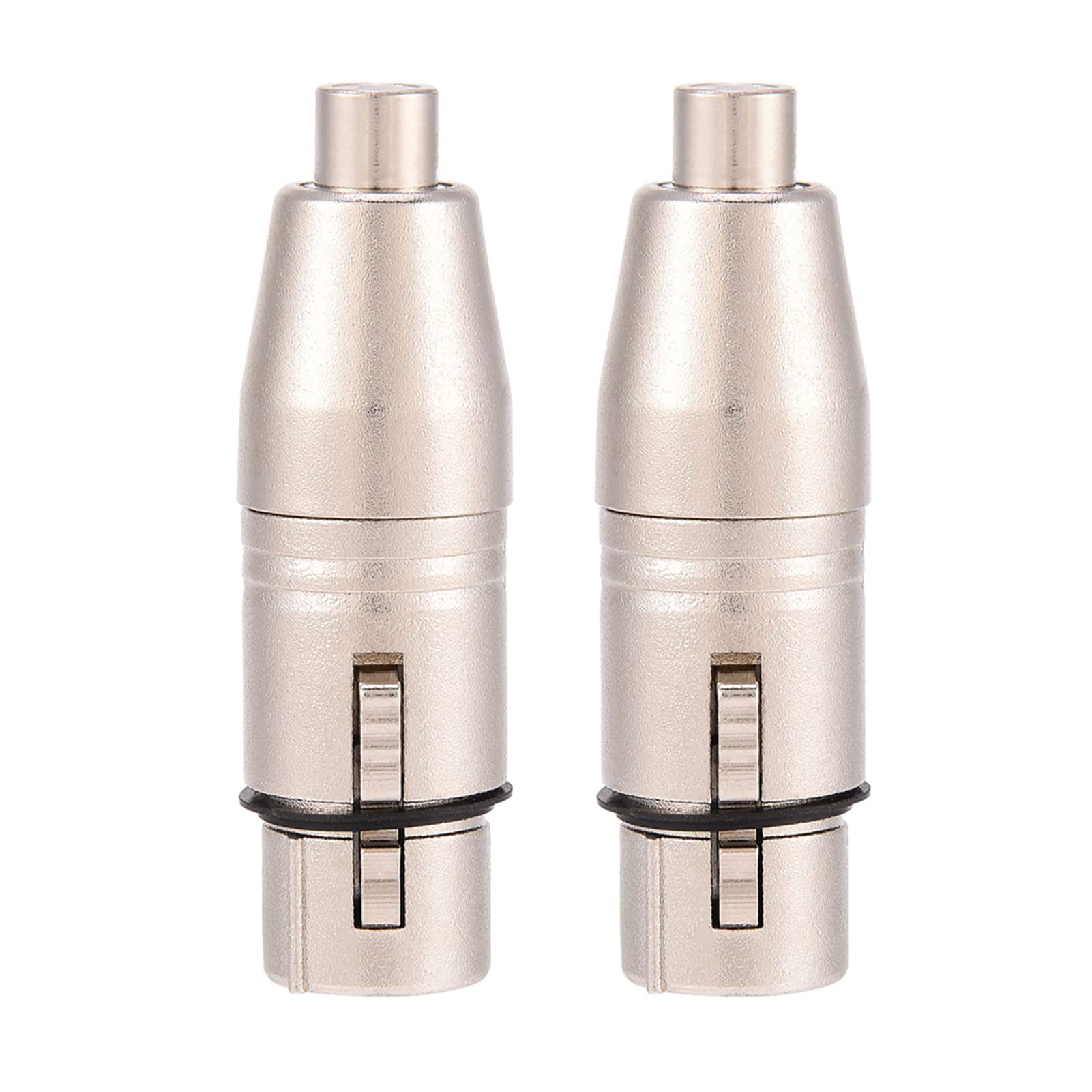2Pcs 3-Pin XLR Female Jack to RCA Female Audio Microphone Mic Connector, XLR Female to RCA Female Adapter Professional Metal Construction Jack Plug Converter for XLR Audio Cable Connectior