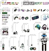decalmile Gamer Wall Decals Gaming Controller Eat Sleep Game Joystick view 4