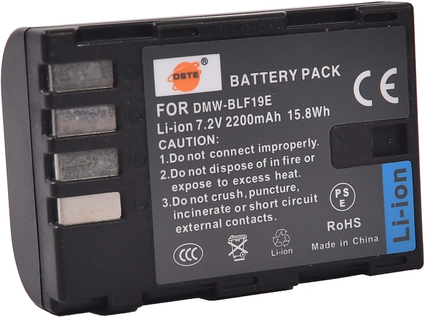 DSTE 2x DMW-BLF19E Replacement Battery + Dual USB Charger with LCD Display Compatible for DMW-BLF19 and Panasonic Lumix DMC-GH3,DMC-GH3GK,DMC-GH3HGK,DMC-GH3HGK,DMC-GH3KBODY,DMC-GH4H,DMC-GH4 Camera - Image 4